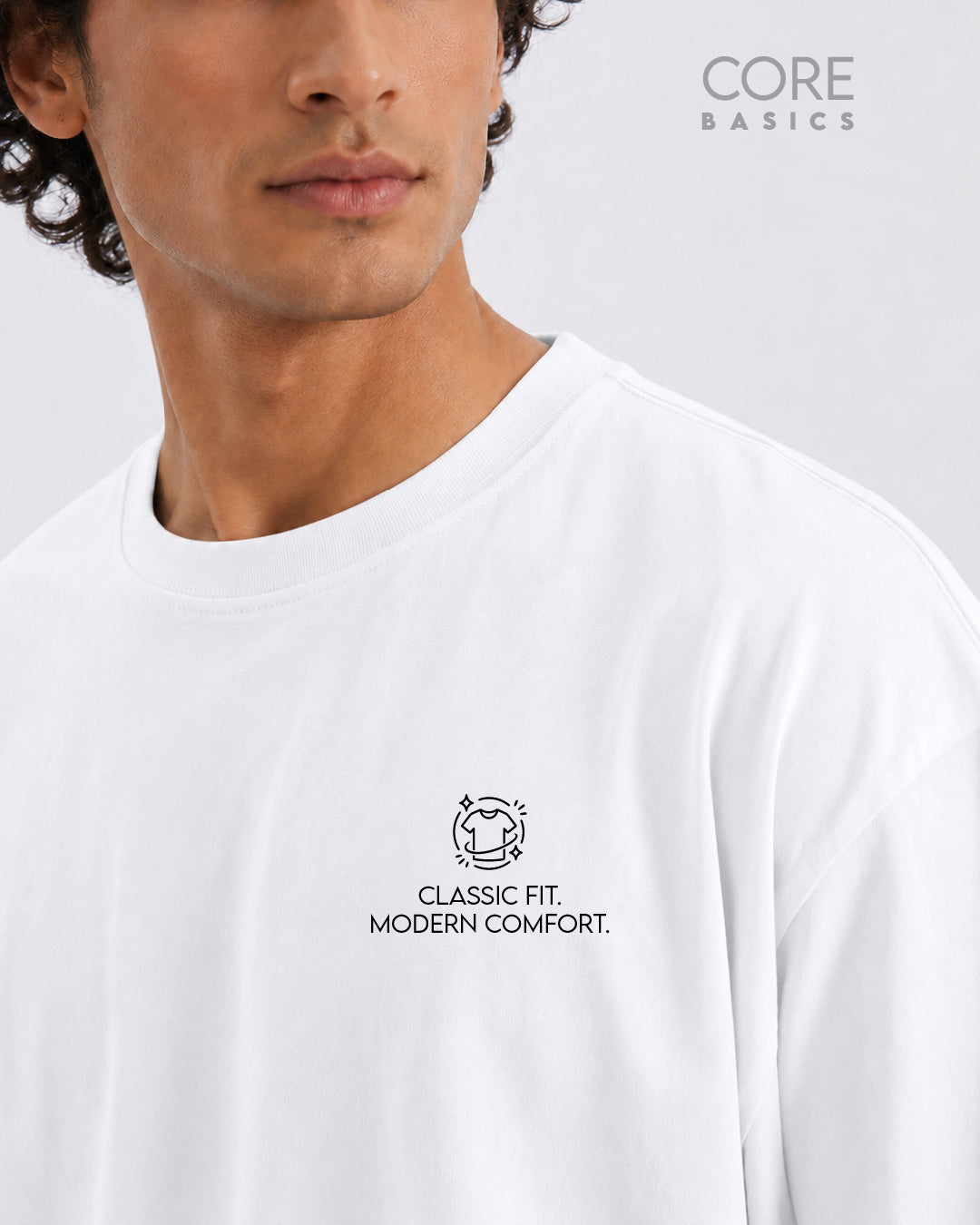 Core Basics Oversized Fit T-Shirt | Essential | White | WTS01HSSL1309W