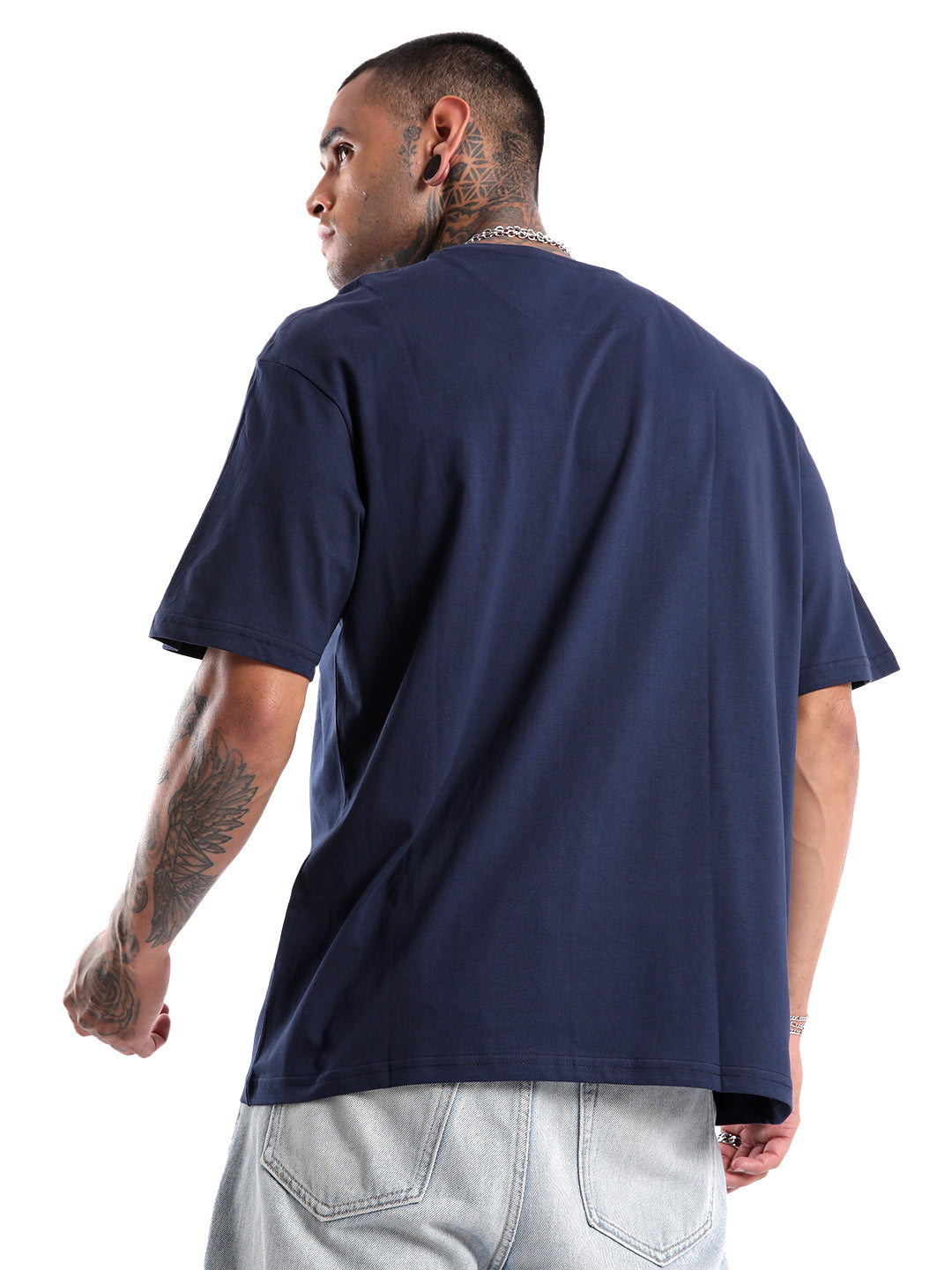 Urban Navy Chest Printed T-Shirt