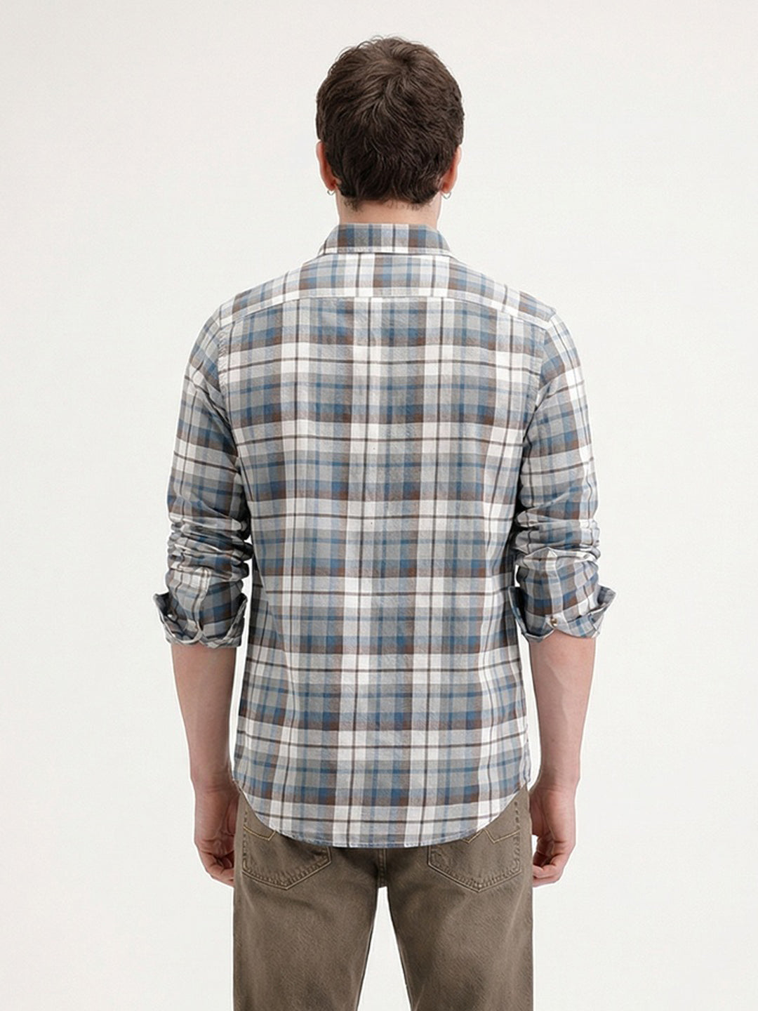 Regular Fit Checkered Shirt | Blue