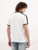 Slim Fit Contrast Collar Polo | White