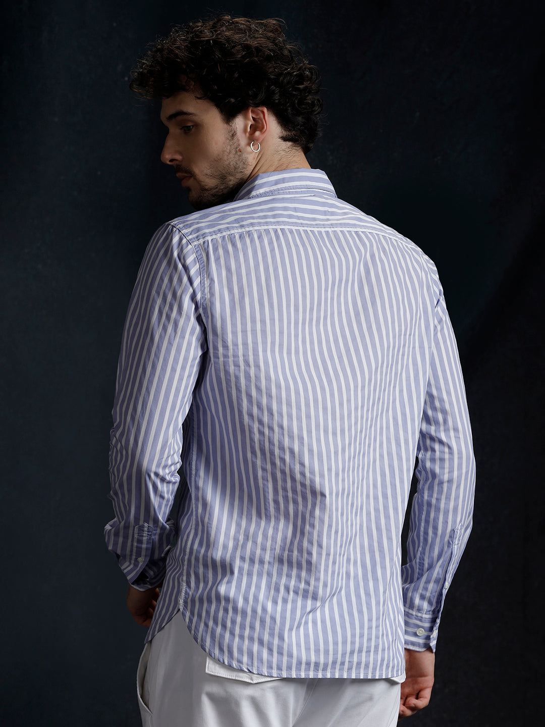 Striped Glow Casual Shirt