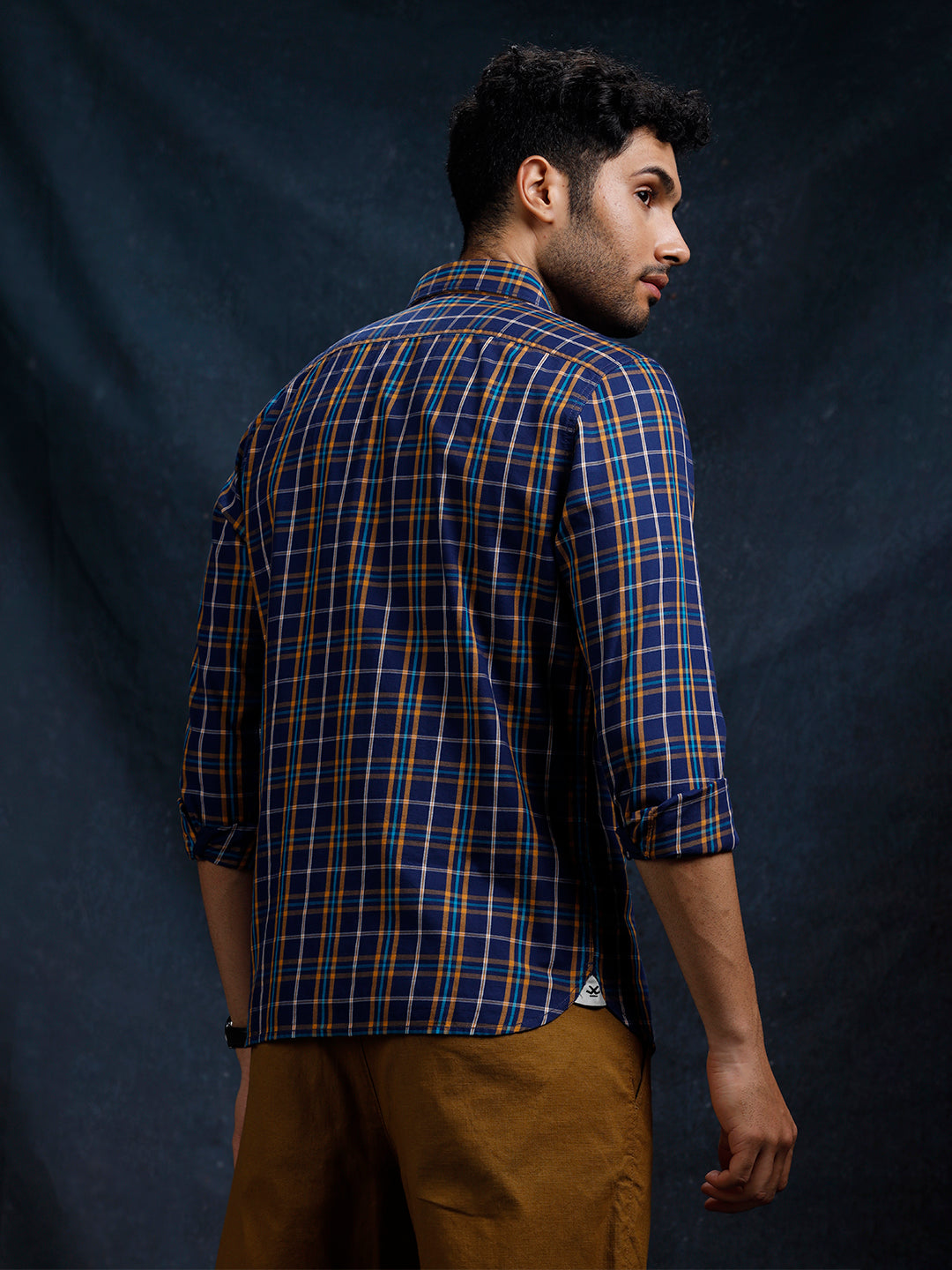 Cotton Blend Checked Shirt