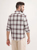 Textured Regular Fit Checkered Shirt | Maroon