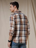 Bold Blocks Brown Checked Shirt