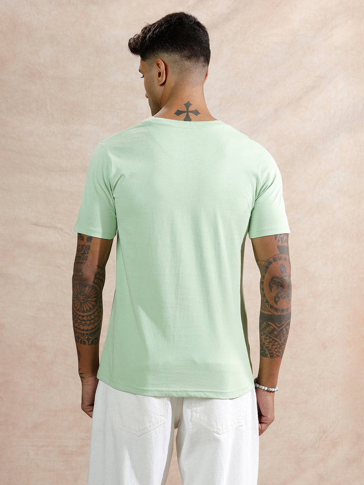 Graphic Slim Fit T-Shirt | Light Green