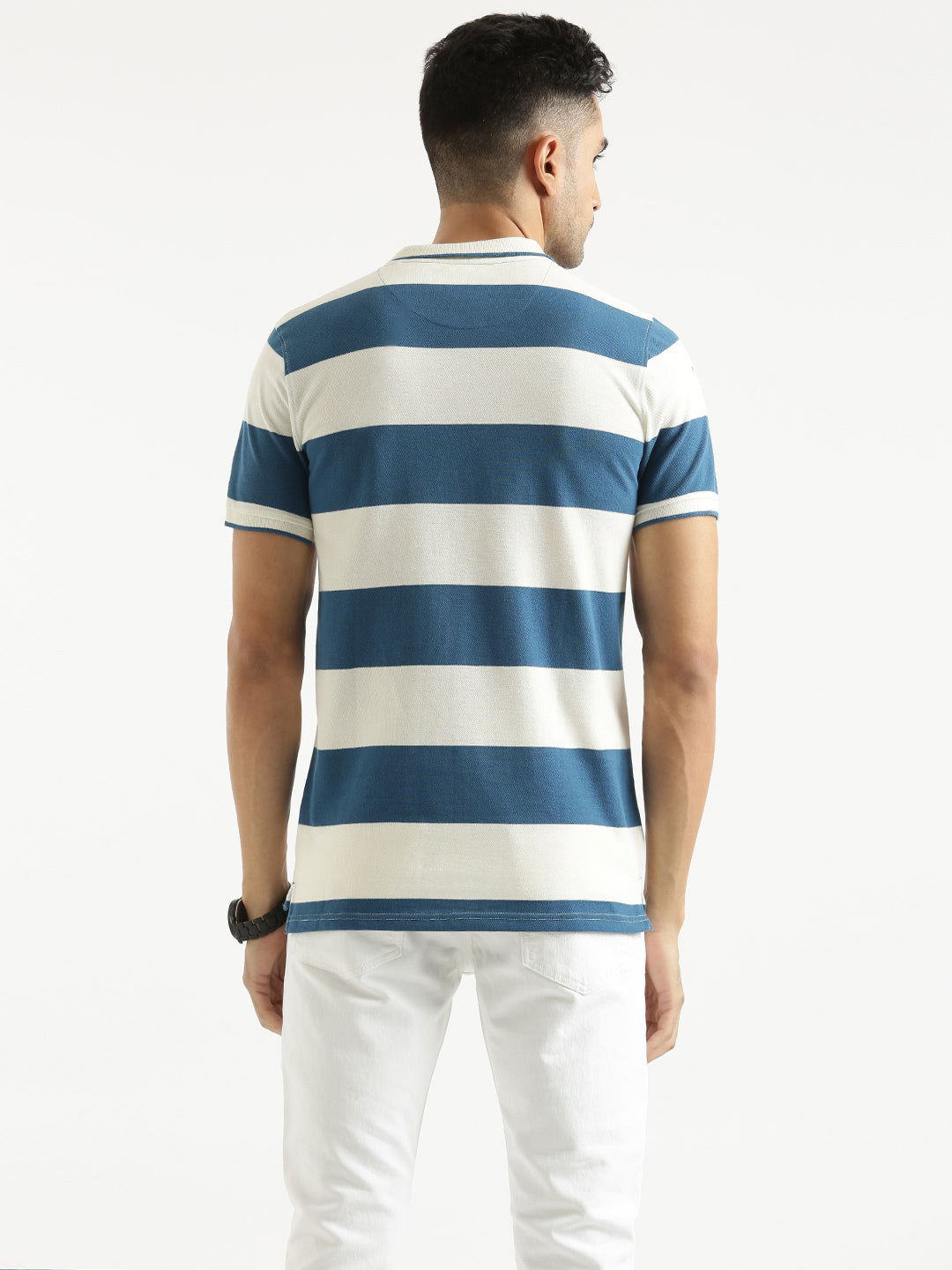 Blue Stripes Casual Polo