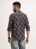 Regular Fit AOP Jacquard Shirt | Grey