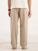 Loose Fit Cotton Trouser | Beige