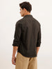 Solid Regular Fit 100% Cotton Shirt | Dark Green
