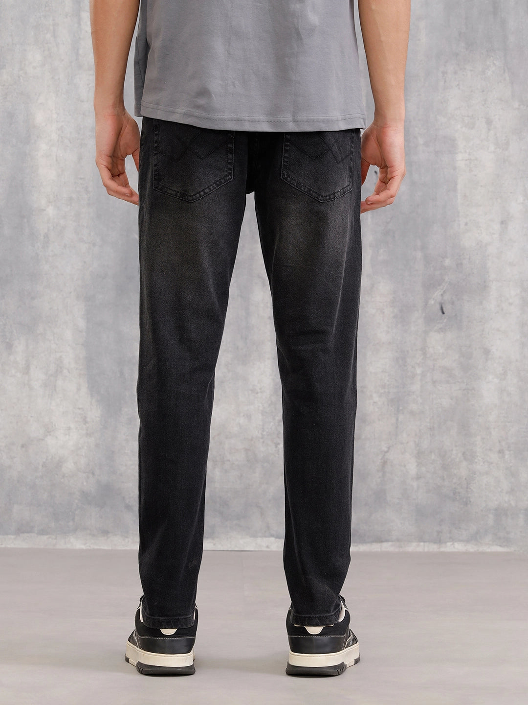 Skinny Crop Vintage Wash Jeans | Black
