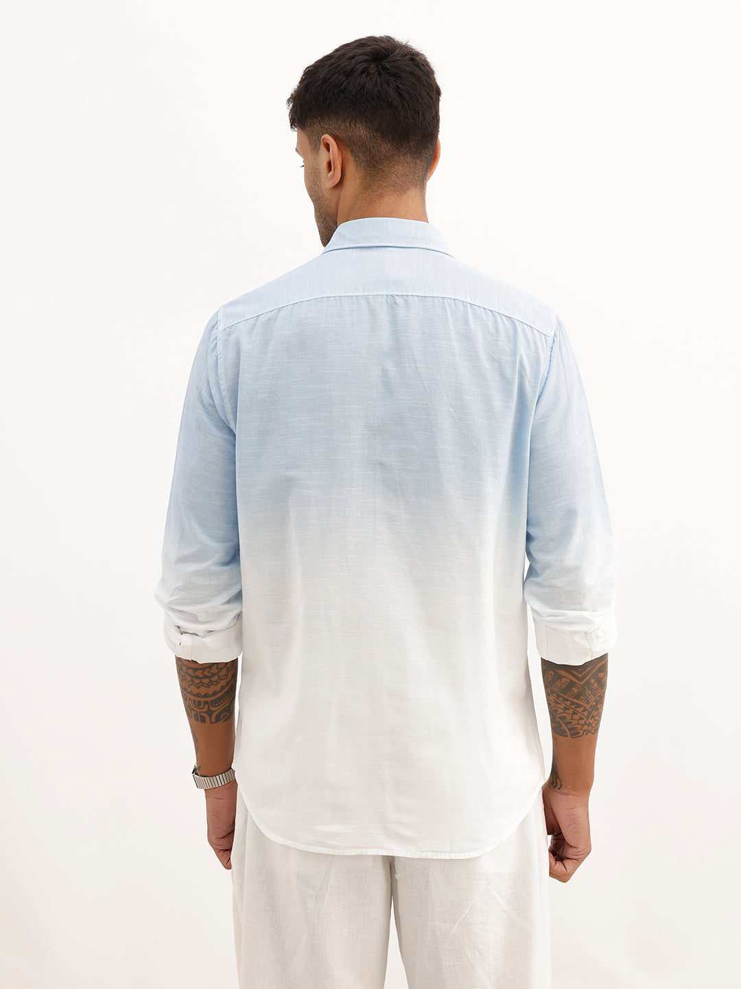 Regular Fit Gradient Printed Shirt | Blue