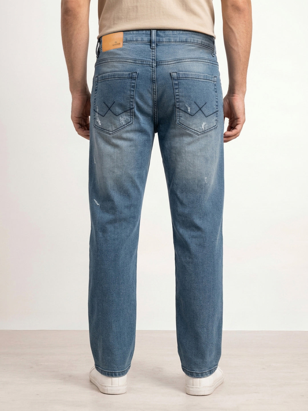 Faded Anti Fit Denim Jeans | Light Blue