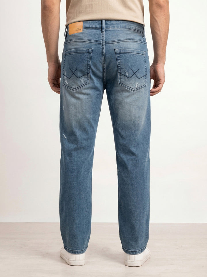 Faded Anti Fit Denim Jeans | Light Blue
