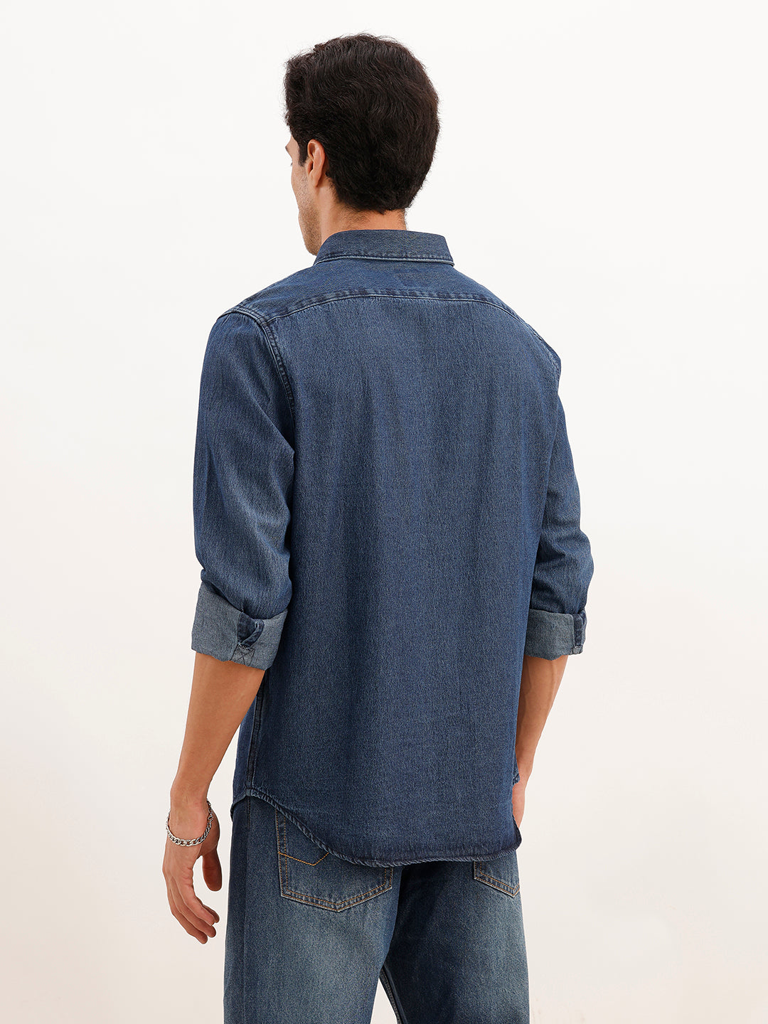 Classic Regular Fit Denim Shirt | Blue