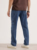 Relaxed Fit Cargo Denim Jeans | Blue