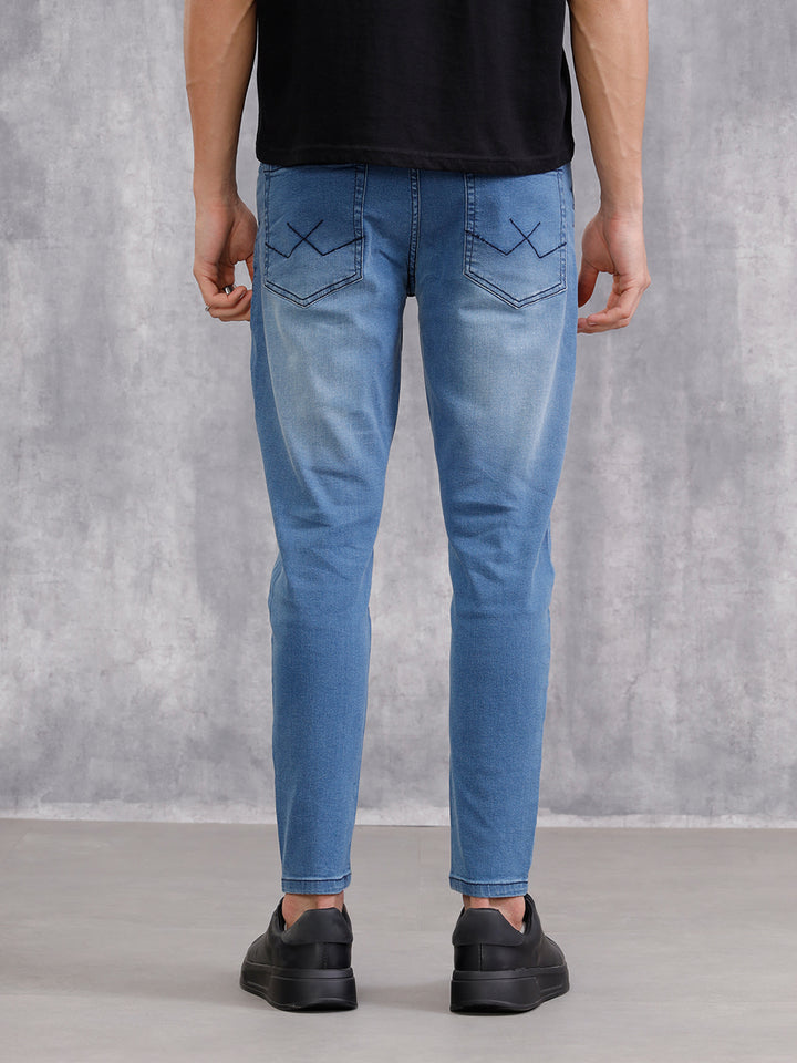 Heavy Washed Lt Blue Jeans I Light Blue