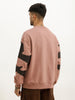 Oversized Placement Printed Sweatshirt | Pink