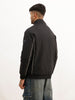 Solid Regular Fit Zipper Puffer Jacket | Black