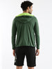 Green Slim Fit Hoodie With Mesh Lining