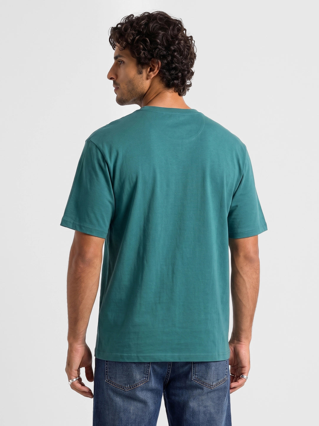Classic Embroidered Patch Detail T-Shirt | Purple