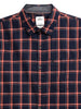 Elite Navy Checked Long Sleeve Shirt