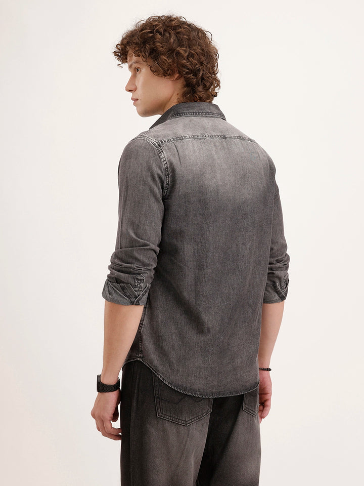 Slim Fit Faded Shirt | Grey