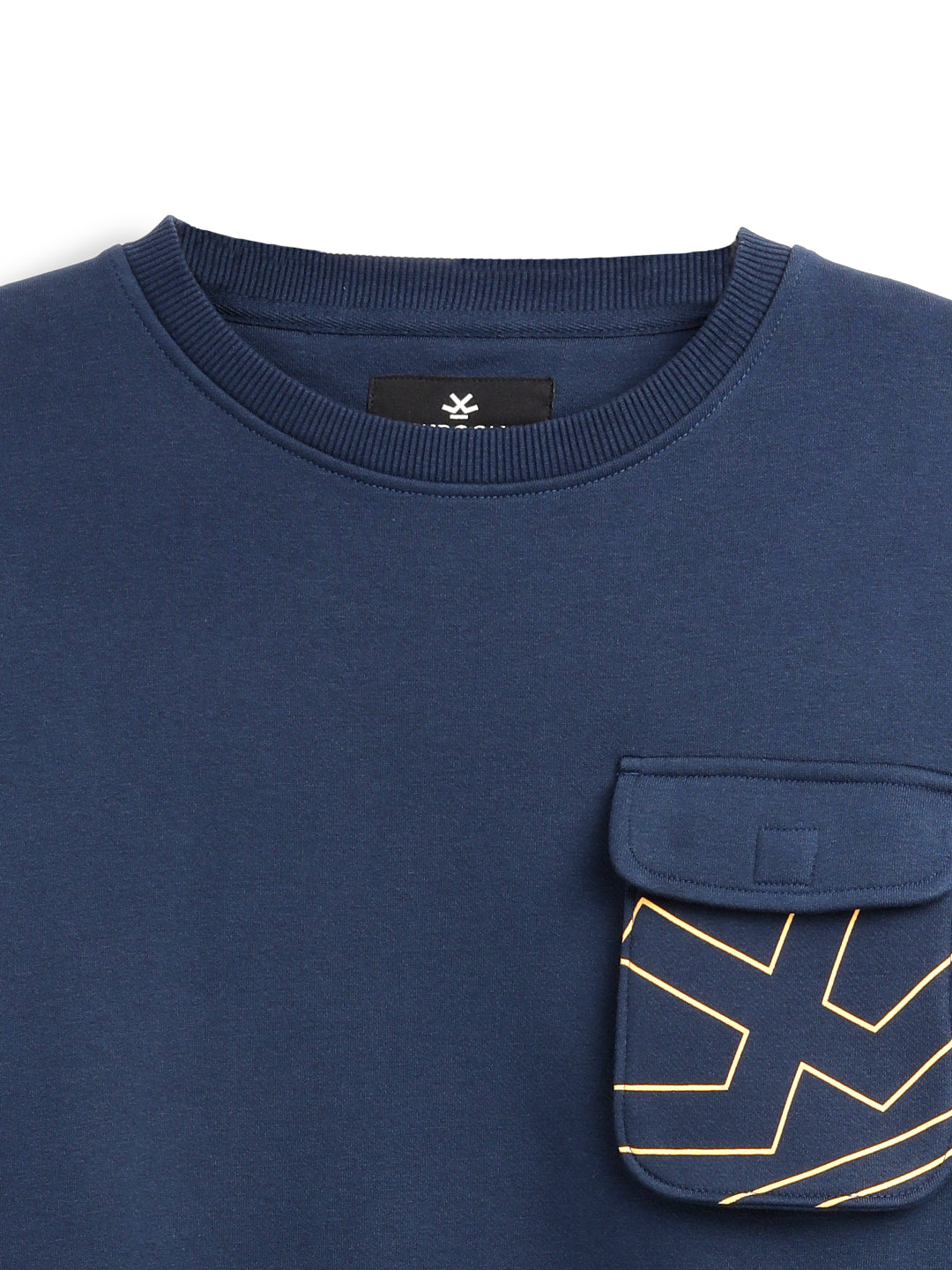 Elite Navy Round Neck Oversized Sweatshirt