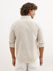 Slim Fit Textured Shirt | Beige