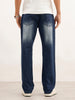 Heavy Faded Anit Fit Denim Jeans | Blue