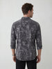 Slim Fit AOP Shirt | Grey