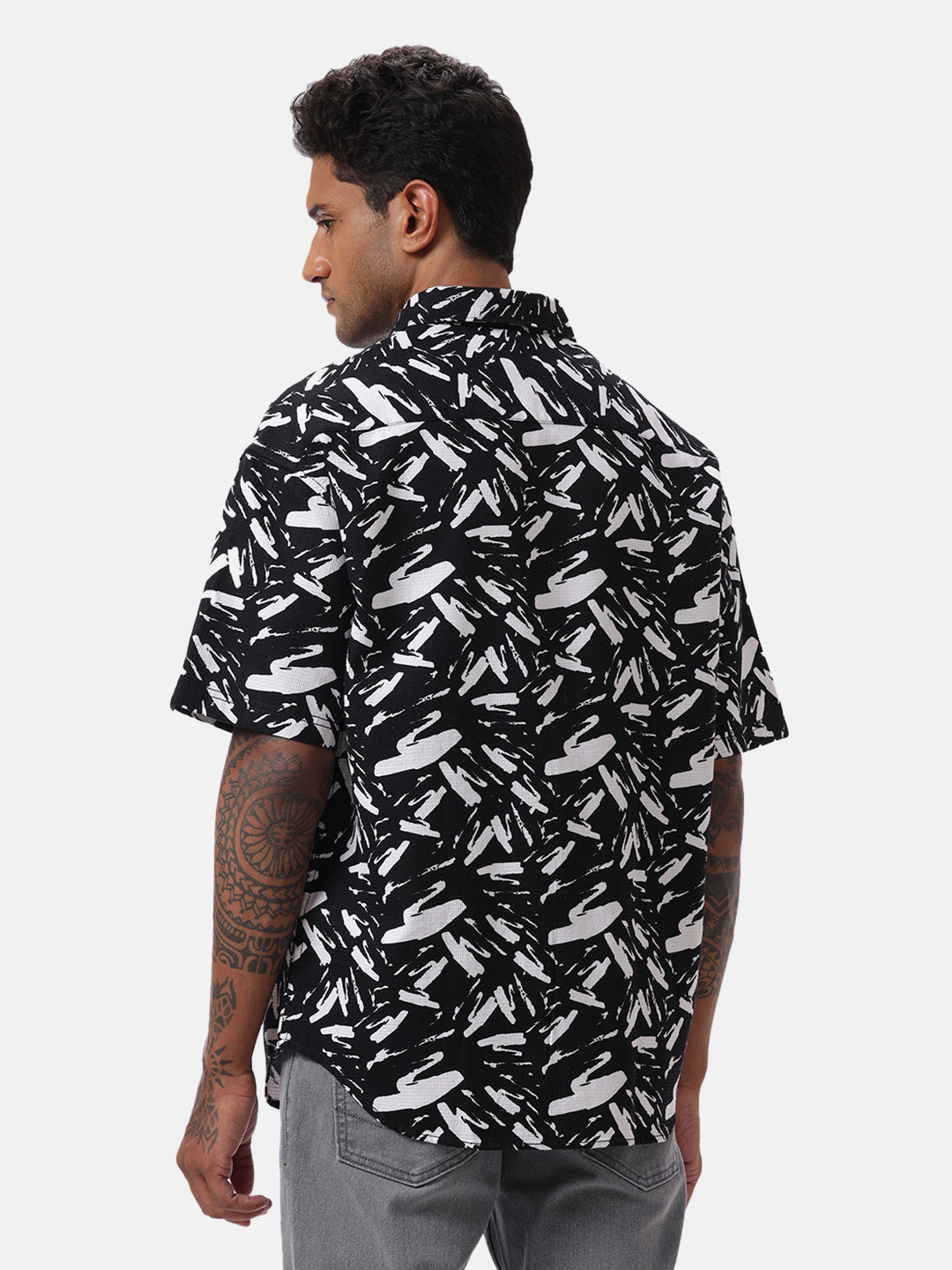 Black Graphic AOP Shirt