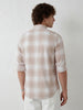 Classic Regular Fit Checkered Shirt | Beige