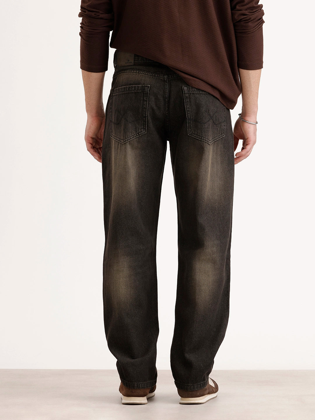 Faded Anti Fit Denim Jeans | Dark Grey