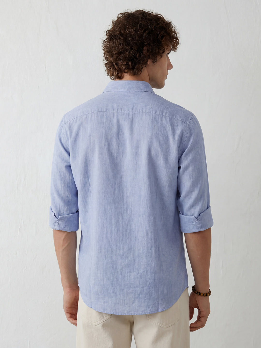 Solid Regular Fit Full Sleeve Shirt | Blue