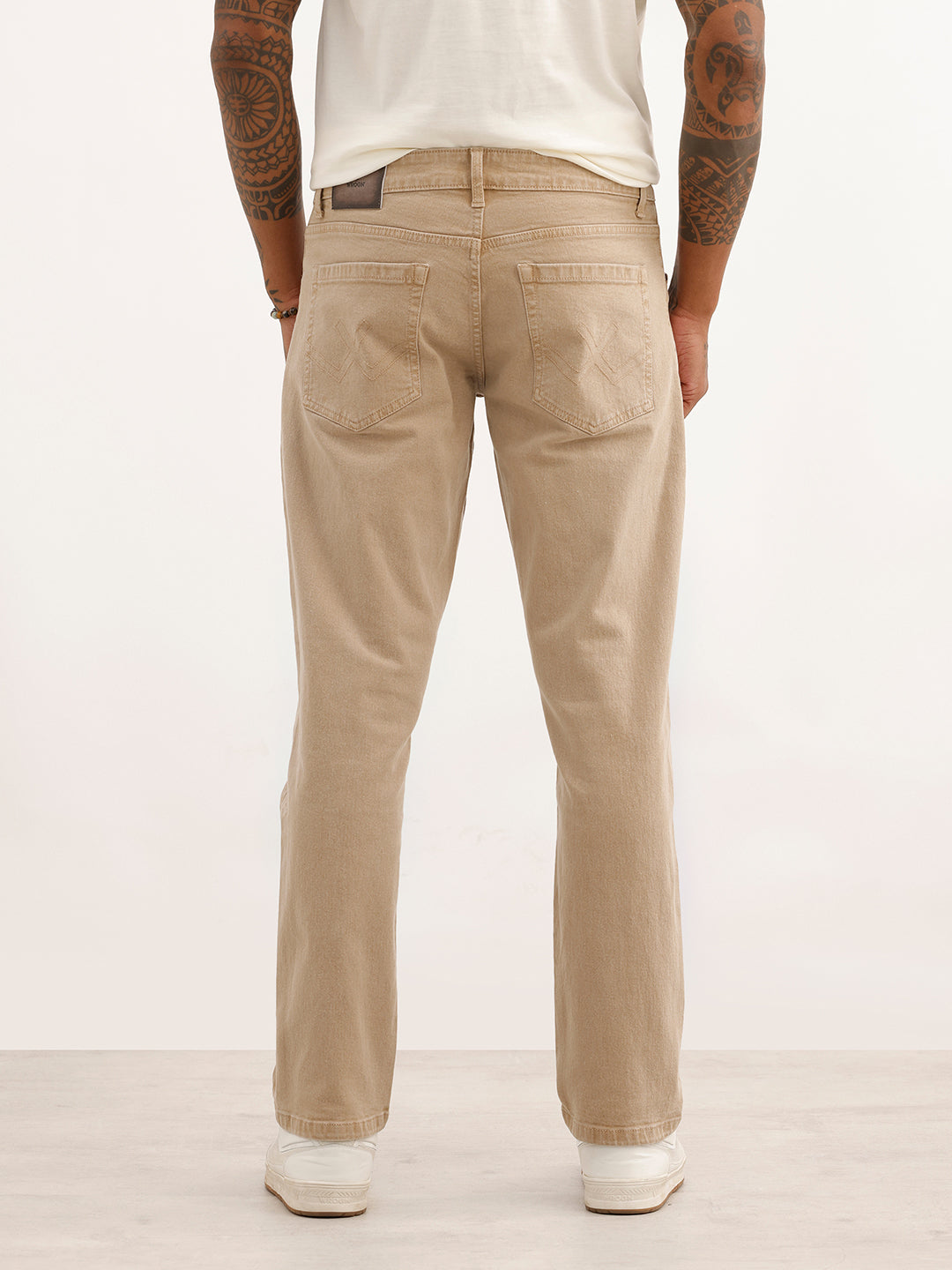 Faded Straight Fit Denim Jeans | Beige | WJN0200SR2010S