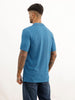 Solid Regular Fit Polo T-Shirt | Blue