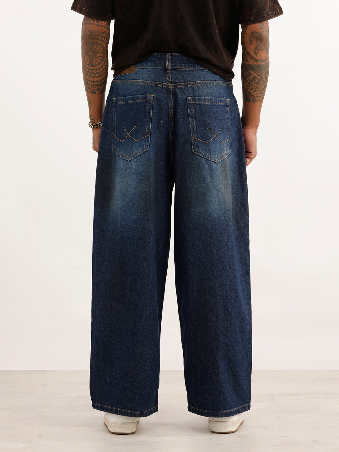 Faded Baggy Fit Denim Jeans | Blue