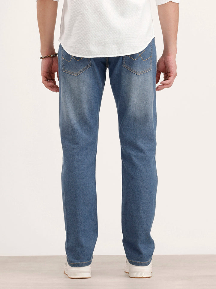 Relaxed Fit Denim Jeans | Light Blue