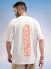 Oversized Fit Puffer Printed T-Shirt | Beige