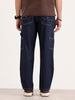 Loose Fit Cut & Sew Denim Jeans | Dark Blue