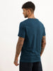 Slim Fit Foil Printed T-Shirt | Teal