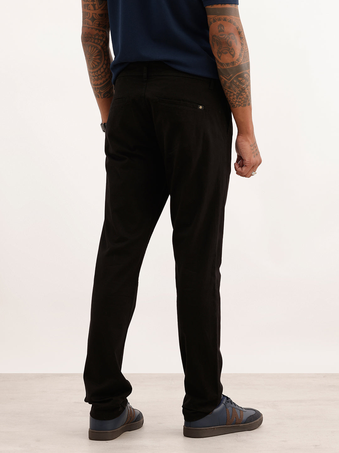 Classic Slim Fit Solid Trouser | Black | WTR0100SL5056M
