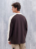 Oversized Fit Full Sleeve Sporty Polo T-Shirt | Dark Brown