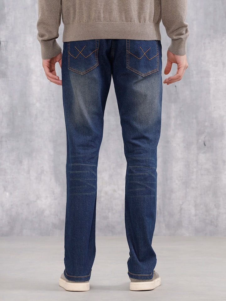 Men's Casual Slim Fit Jeans | Dark Stone
