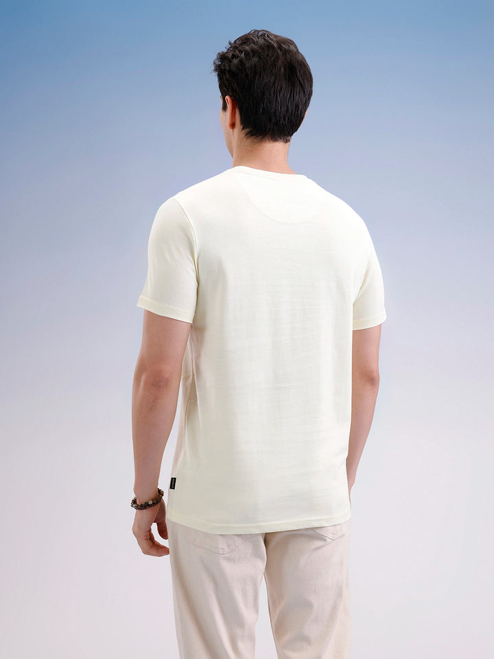 Slim Fit Classic Embroidered T-Shirt  | Yellow
