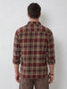 Comfort Fit Checkered Shirt | Brown