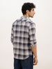 Slim Fit Checkered Full Sleeve Shirt | Blue