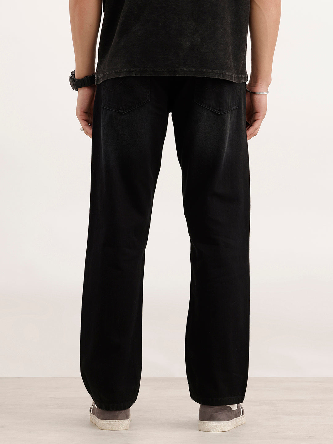Anti Fit Faded Denim Jeans  | Black