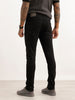 Solid Slim Fit Denim Jeans | Black