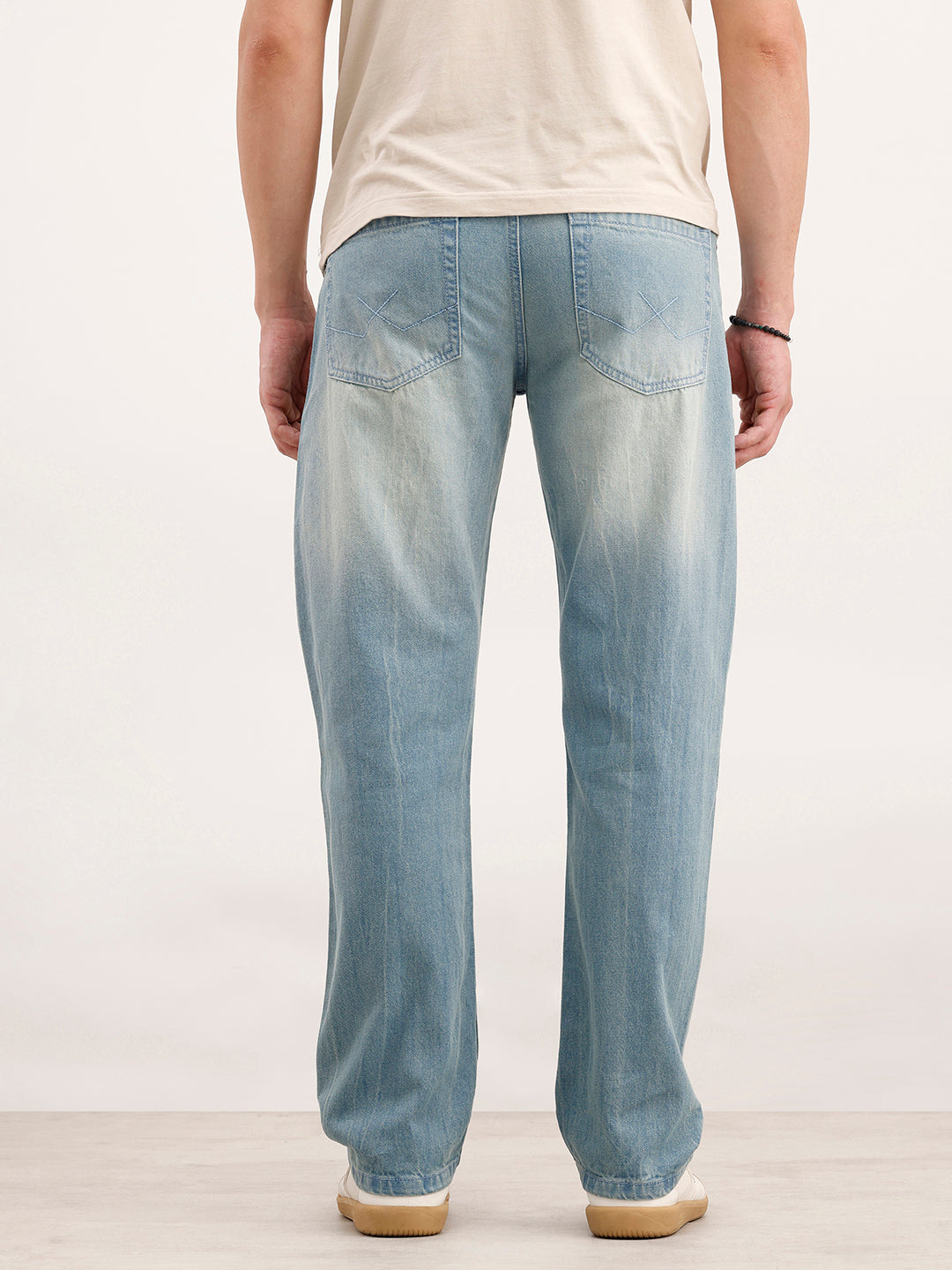 Anti Fit Faded Denim Jeans  | Light Blue